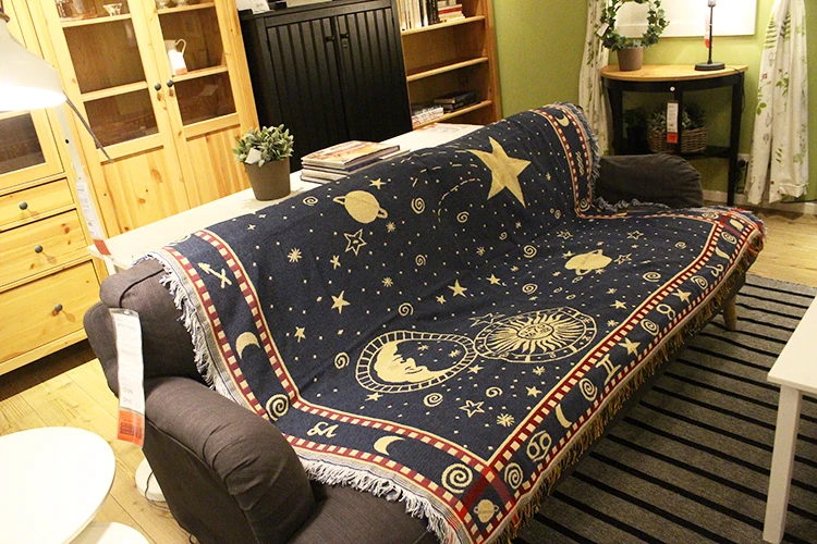 Tapestry wall hangings throw blanket sofa boho celestial style