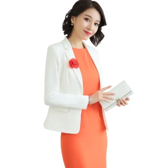 Spring Autumn Women Business Dress Suit Fashion 2019 Long Sleeve Blazer+Bodycon Dress Womens Office Wear 2 Pieces Set Outfit 4XL