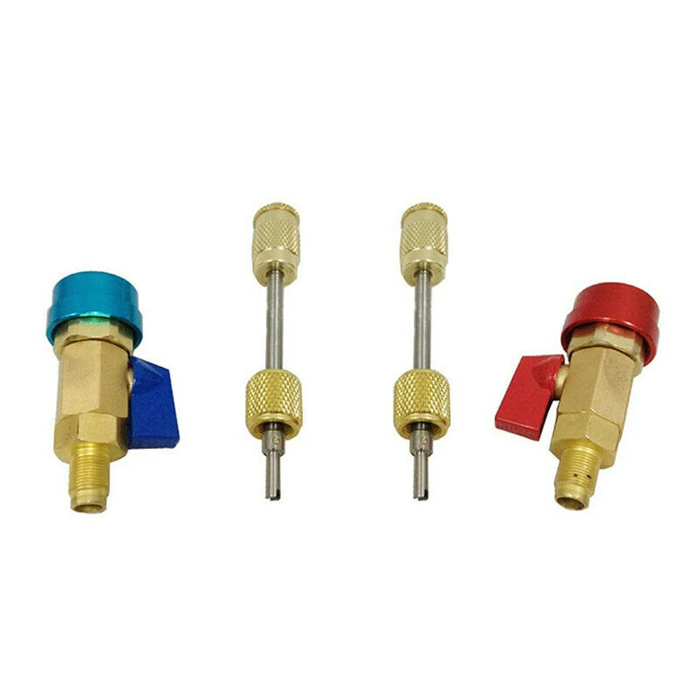 

1 Pair Car Air Conditioning Valve Core R134A Quick Remover Low Pressure Refrigerant Freon Adapter Kit