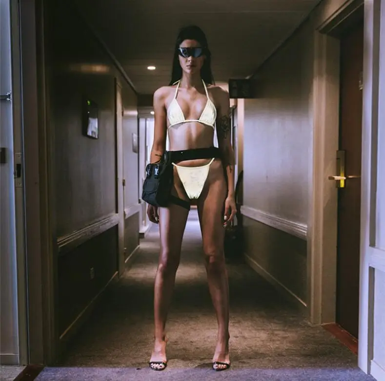 Светоотражающий укороченный топ майка Bralette со вспышкой 2019 сексуальный женский
