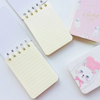 

80 Sheets Princess Cat Portable Coil Hard Cover Planner Notebook To Do List School Office Supply Student Stationery Notepad