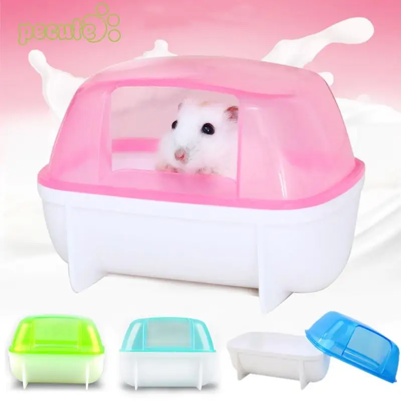Beautiful Pet Hamster Bathroom Bath Sand Room Bathtub Sauna Hamster Plastic Box 