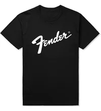 Verano 2018 nueva marca guitarra fender streetwear casual Hombre 100% Camiseta de algodón camiseta top camiseta manga corta más tamaño