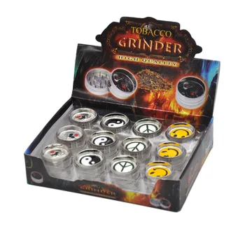 

12PC/LOT MINI 2 Parts 30 MM Metal Herb Grinder With Shark Teeth Zinc Ally Spice Tobacco Grinder Tobacco Spice Miller Crusher