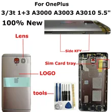 5," для OnePlus 3 3T 1+ 3 A3000 A3003 A3010 Корпус задней двери Крышка батарейного отсека с боковым ключом объектив SIM лоток