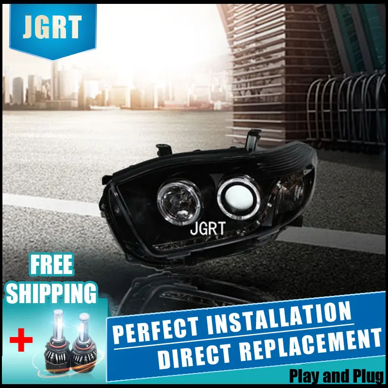 Skup 2 sztuk LED reflektory dla Toyota Highlander 2009 2011 samochodów Led światła podwójne soczewki ksenonowe akcesoria samochodowe do jazdy dziennej światła