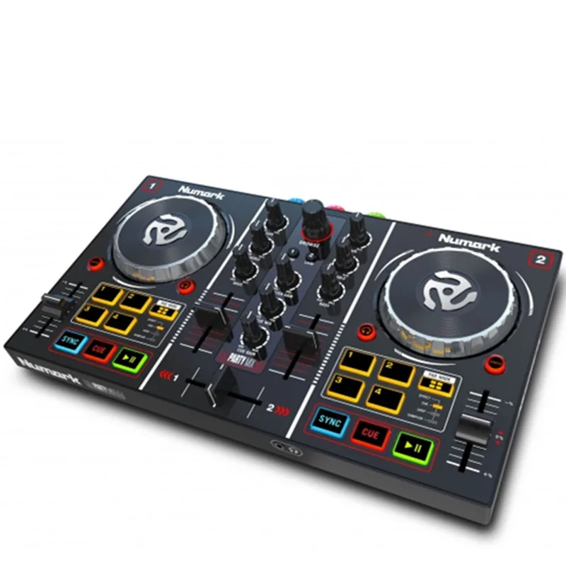 Профессиональное аудио Звуковая карта DJ контроллер дисковый проигрыватель цифровой регулятор смешивания DJing монитор CD цветной светильник PC DJing машина