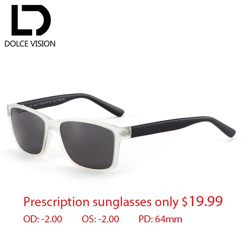 

DOLCE VISION Clearance Prescription Sunglasses Men 1.5 Index Lens UV400 Protection Graduated Glasses Degree Spectacles Men
