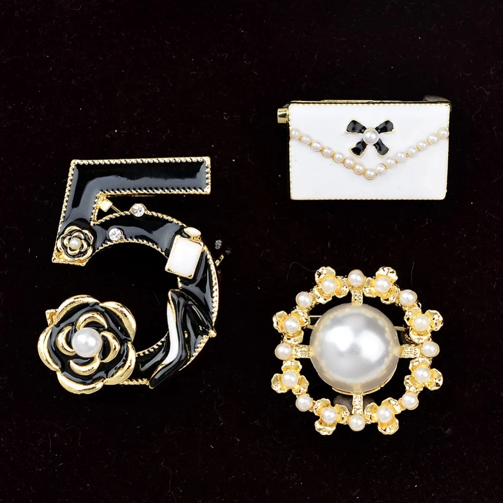 Drastisch Voorvoegsel musicus Set Van 3 CC Geen 5 Gesimuleerde Parel Handgemaakte CC Broche Lady Revers  Pin Sieraden Accessoires Gift|lapel pin|pin jewelryladies brooches -  AliExpress