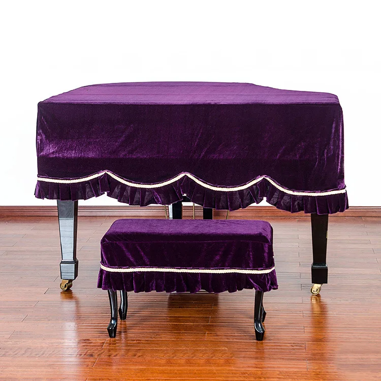 Washable Du Gold Velvet Soft Bordered Protective Piano Cover Grand Piano Cover Washable Du Gold Velvet Soft Bordered Protective Piano Cover Grand Piano Cover