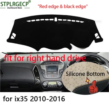 

Right hand drive Double layer Dash Mat Dashmat Dashboard Cover Sun Shade Dash Board Cover Carpet for Hyundai ix35 2010-2016