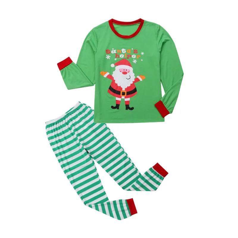 Семейные комплекты Рождественская Пижама зимние хлопковые с длинным рукавом мама и папа Детская толстовка детская одежда для сна пижамы