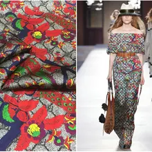 Толщина 19 мм натуральный шелк стрейч атласная ткань сетка Феникс цифровая печать Лето шелкопряда шелковое платье cheongsam ткань