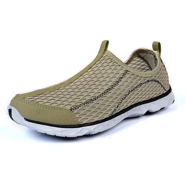 LEMAI Унисекс Мужская Летняя обувь для бега для женщин кроссовки дышащая спортивная обувь с сеткой мужская пляжная водонепроницаемая обувь большого размера - Цвет: Yellow