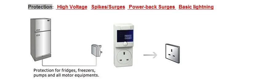 Автоматический Переключатель Напряжения AVS 5amp предохранитель для холодильник протектор Высокое качество напряжение протектор для холодильника