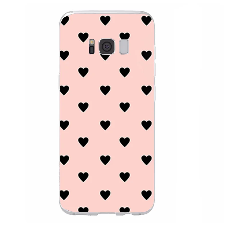Чехлы с розовым бантом и Минни для samsung Galaxy S7 Edge S8 S9 Plus Note 9 A5 J5 модная простая задняя крышка с сердцем