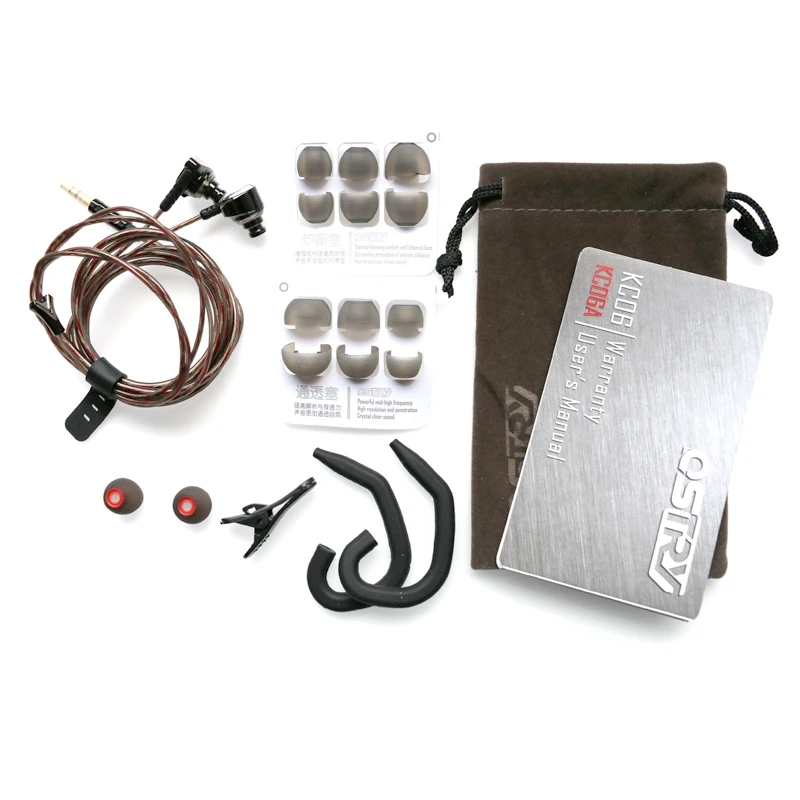 Processo de Revestimento de Vácuo Fone de Ouvido com Fio Fones de Ouvido Kc06a + Os100 Plugue de 3.5mm Ostry Opções Dinâmico Hifi Os200 Os300 - Image 6