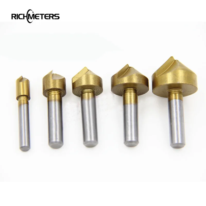 5pcs boring drill chamfering knife carbon steel 90 degree single blade