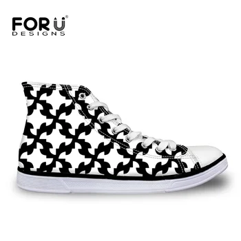 

FORUDESIGNS Fashion Canvas Shoes for Men Breathable Leisure Flats Platform Shoes High Top Simple Canvas Shoes Male Chaussure