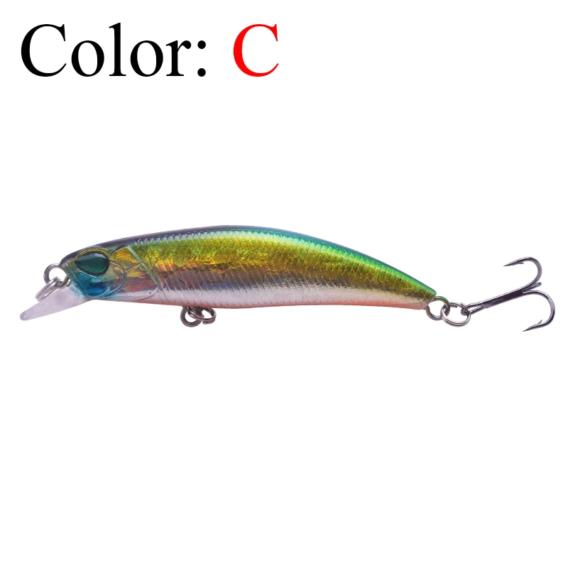 1Pcs Sinking Minnow Fishing Lure 6.5cm 4g Winter Laser Hard Artificial Bait 3D Eyes Fishing Wobblers Crankbait Minnows