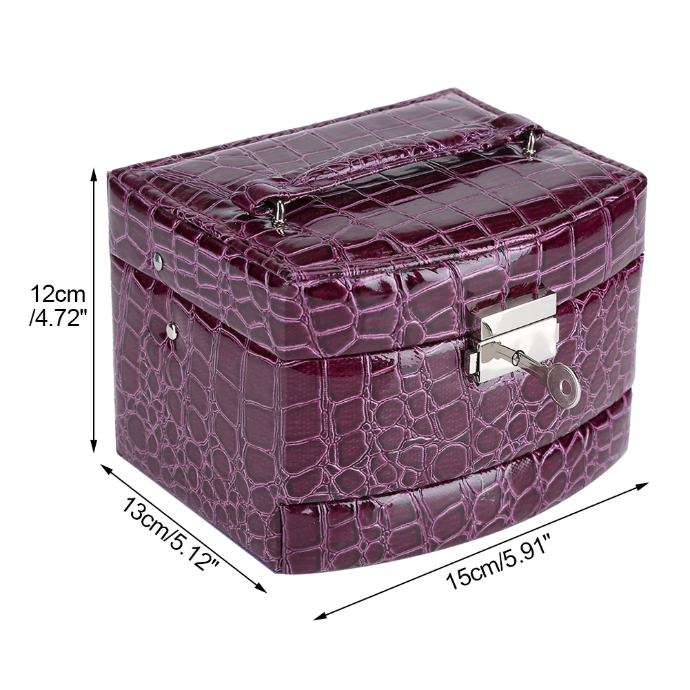 Высокое качество 3 слоя коробка для хранения три слоя портативный многофункциональный ожерелье кольца ювелирные изделия коробки модный