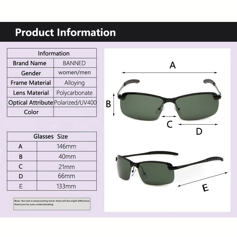 Classic Fashion Men's HD Polarized Sunglasses UV400 Protection