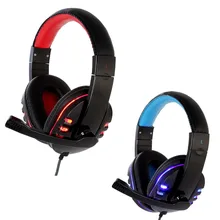 CH2 Gaming headset for computer PS4 casque Deep Bass stereo headset headphones with microphone LED Light for PC Gamer Earphone