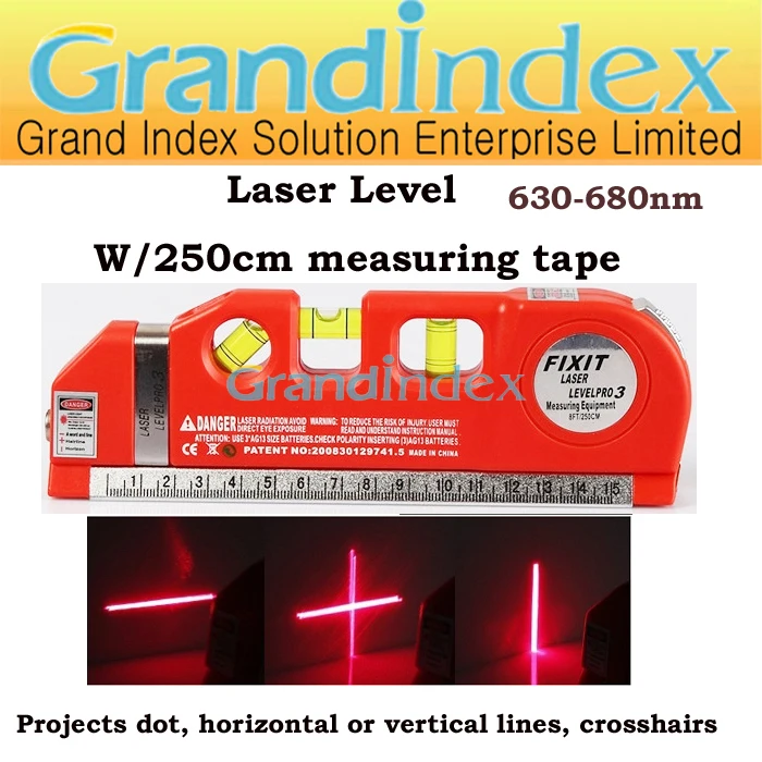 Multifunctional Laser Level Marker W/250cm measuring tape LV03in