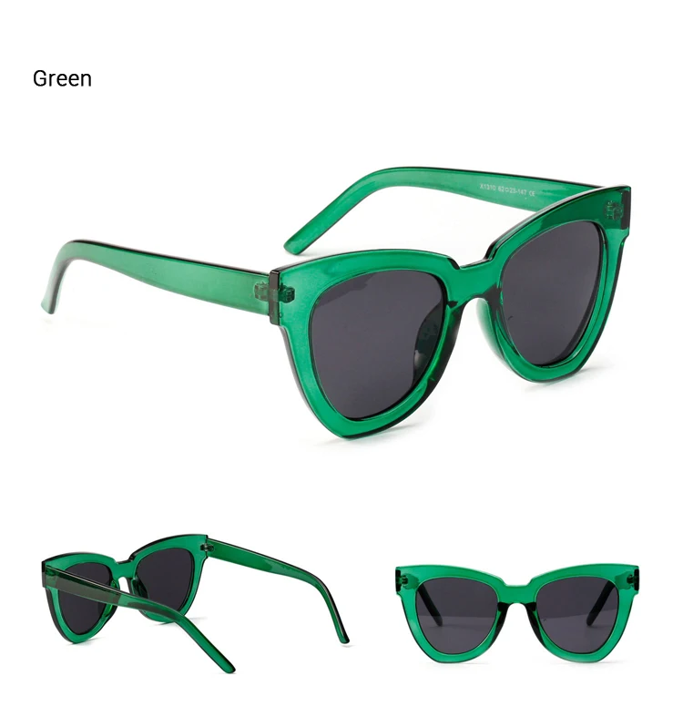 Ralferty, стильные солнцезащитные очки "кошачий глаз", женские Винтажные Солнцезащитные очки Cateye, женские белые пластиковые оправы, солнцезащитные очки, очки Oculos X1310