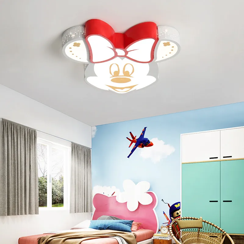 Милый милый детский потолочный светильник для детской комнаты с изображением мультяшного животного Микки Мауса для мальчиков и девочек, светильник для детской комнаты, светодиодный потолочный светильник ing