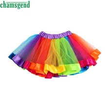 Детская юбка-пачка для девочек Лучшая детская юбка-американка цвета радуги с бантом, танцевальная одежда P30