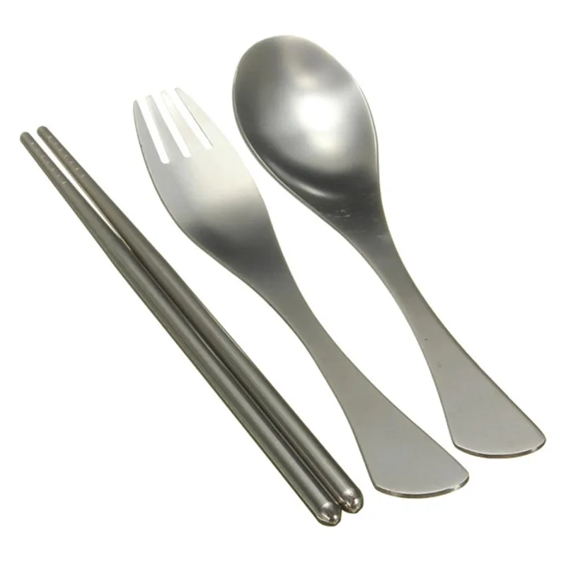 1 Set Traveling Camping Picnic Dinner Spoon Fork Chopsticks Spork Cutlery Tablewares Convenient