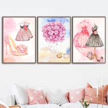 Color Sexy Romance Wedding Dress Nordic Posters And Prints Wall Art Canvas Painting Wall Pictures For Living Room Bedroom Decor