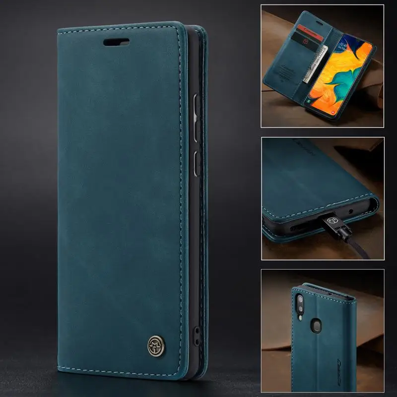 

Leather Flip Case For Samsung Galaxy A40 Cover Case Samsung A40 A 40 Phone Wallet Design Ultra Luxury Brief Smartphone Protector