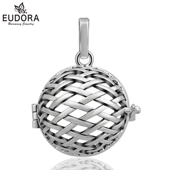 

Retail Eudora Black Paint Copper Metal Harmony Bola Cage Pendant for 20mm Chime Ball Charm Floating Locket Pendants Jewelry