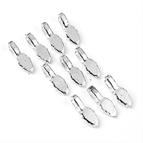 

TEXU-10 PCS Silver Plated Maple Leaf Pendant Medallion Blank TOP