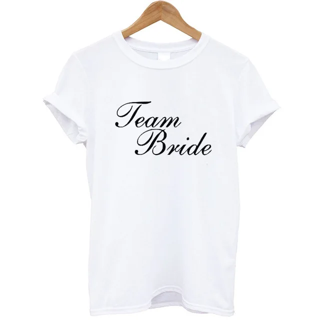 Женская футболка с коротким рукавом и круглым вырезом Team Bride забавная женская