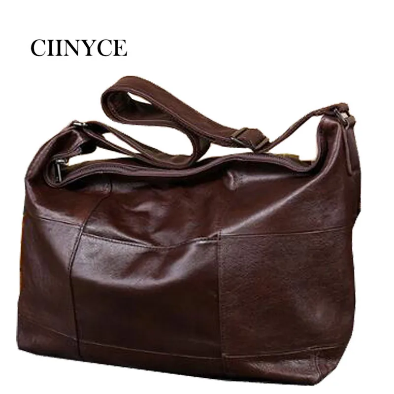 

Crossbody bag Genuine Leather bag for Women Nature Skin Soft Solid Zipper Large Capacity messenger bag women's shoulder bag