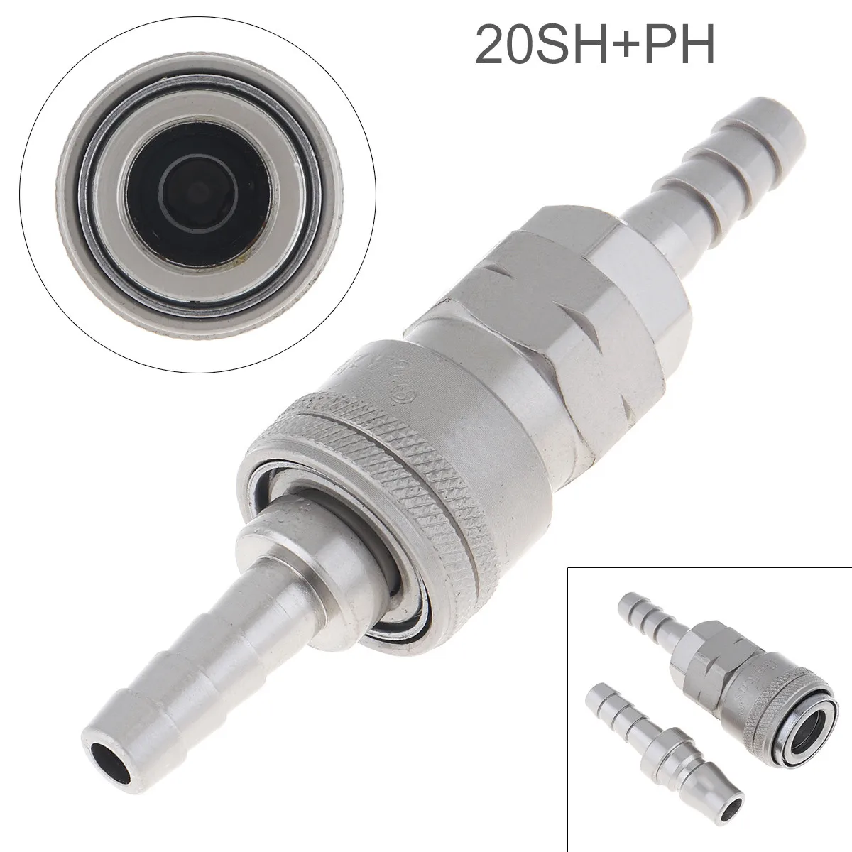 

2pcs/set 20SH+PH Hardened Steel Pneumatic Parts Quick High Pressure Connector with Dual-interface for Air Compressor