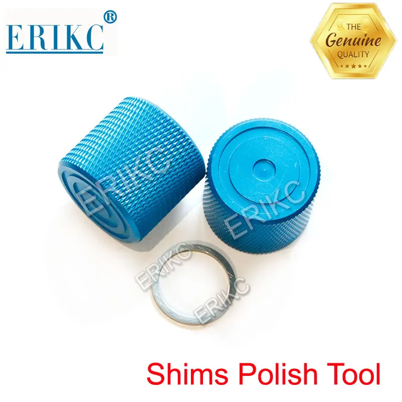 

ERIKC Common Rail Injector Nozzle Gaskets Adjusting Shims Grinding Tool, 2 Pcs Injector Nozzle Shims Polish Tool Kit