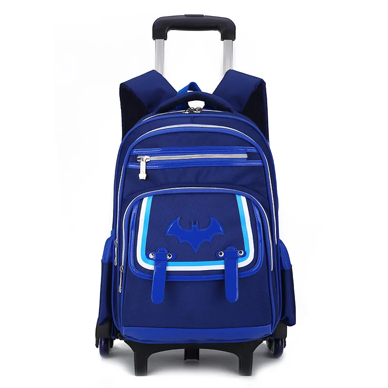

Fashion New style Children School Bags 2/6 Wheels Removable Trolley backpack Kids Climb Stair Boys Girls Waterproof Bookbag