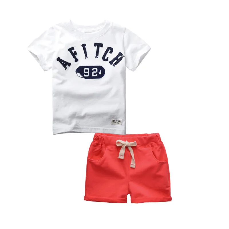 2017 Children Summer Clothing Sets Kids Boys Clothes Set Baby Boys Cotton T-Shirt+Pants Tracksuits Costumes for kids Boy Roupa23