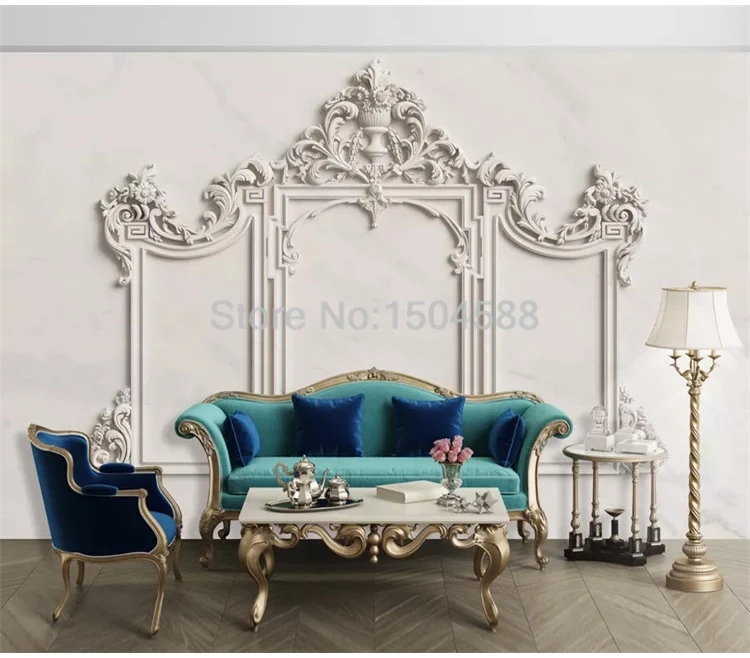 papel de parede foto estilo europeu murais de palácio estéreo para sala de plano de fundo de decoração de casa de luxo