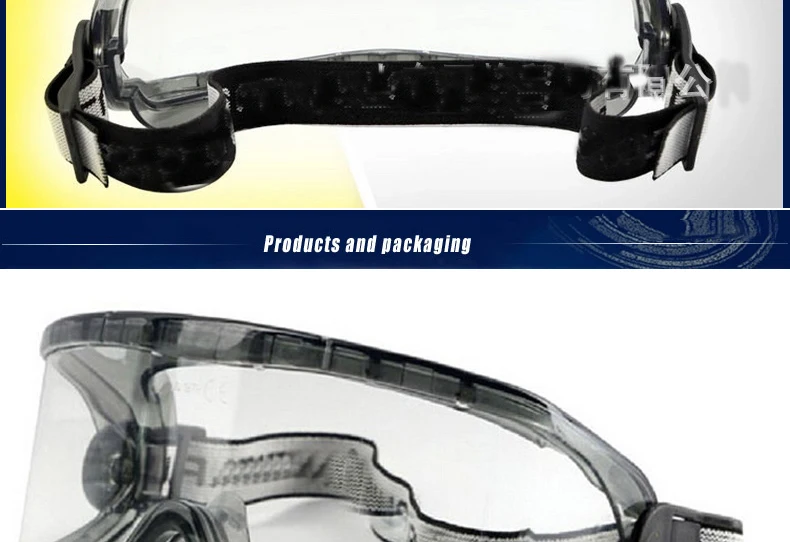 Новые рабочие изогнутые панорамные очки прозрачные защитные устойчивые к царапинам анти-противотуманные анти-химические брызгозащитные очки