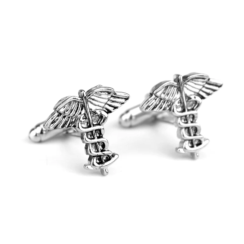 

Medical Symbol Caduceus Cufflinks For Men Women High Quality Doctors Nurse Students Graduation Gift Shirt Accessories