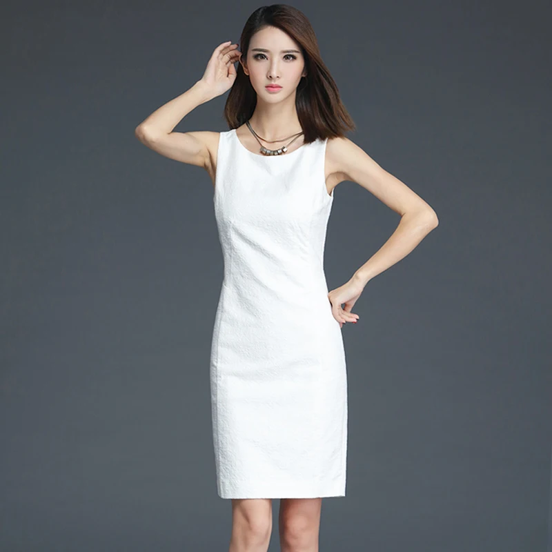 Summer Women 2017 Sleeveless H Type Office Dresses Women Classic
