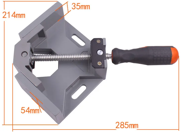 Алюминиевая Одиночная Ручка 90 градусов правый угол зажим деревообрабатывающий каркас зажим правый угол инструмент для папок