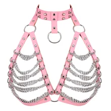 Металлический заклёпки панк пастельный, Готический женское белье кожа упряжь Бондаж Клетка бюстгальтер треугольная оправа укороченный Топ Плюс Размер арт фестивальный рейв