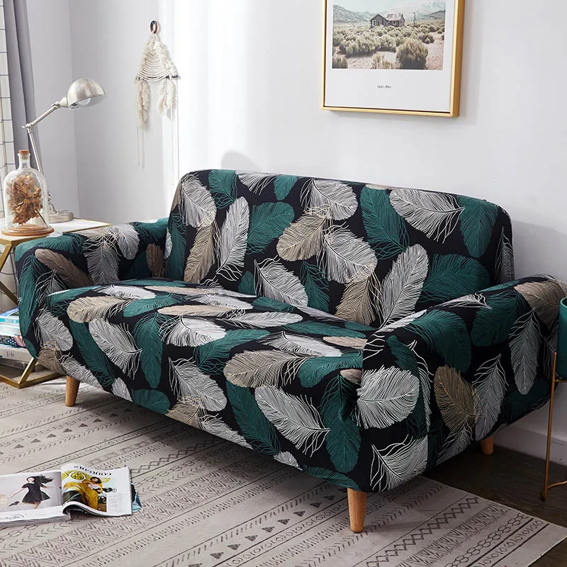 Геометрическая упругий диван крышка Хлопок Чехол для дивана секционные диванные покрытие углов для стул чехлы для диванов Гостиная 1/2/3/4-seater - Цвет: color20