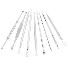 9 шт./компл. чёрные точки белые точки инструмент для удаления прыщей пятна акне инструмент для удаления дефектов кожи набор SSwell